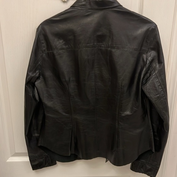 Black leather shirt. - Picture 2 of 12